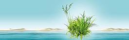 小清新电商banner背景
