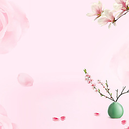 精美红花电商背景
