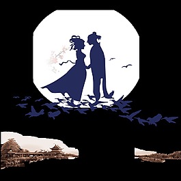 创意牛郎织女素材
