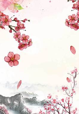 创意桃花背景