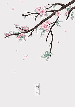 古典桃花背景
