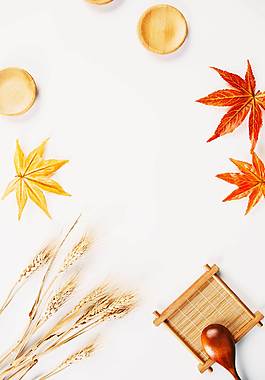 黄色枫叶广告背景