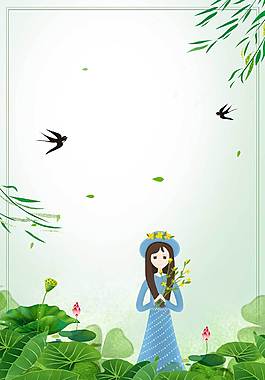 小清新手绘广告背景