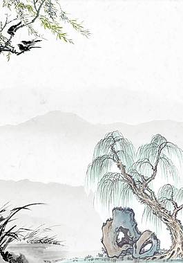 中国风手绘广告背景