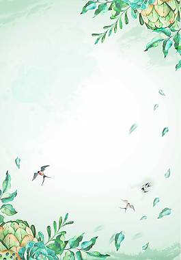 树叶广告背景