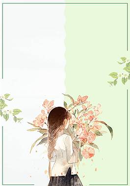 手绘精美广告背景