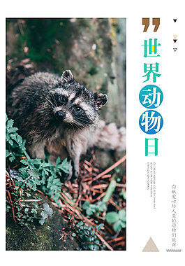 温馨世界动物日海报