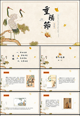 时尚精美重阳节PPT
