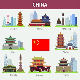 传统矢量建筑