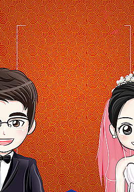 电子请柬PSD分层背景封面图片