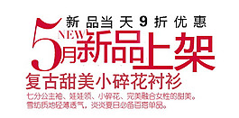 新品上架当天5折优惠字体素材