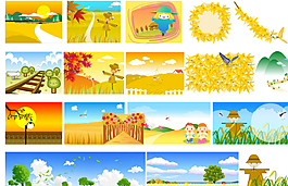 秋季矢量元素图片