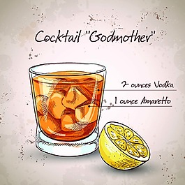 手绘饮料矢量图片 AI