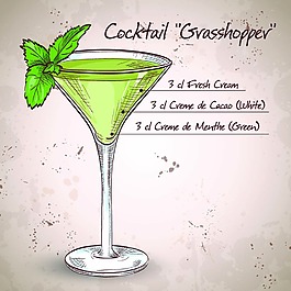 手绘饮料矢量图片 AI