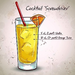 手绘饮料矢量图片 AI