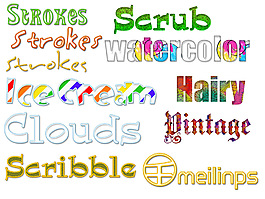 字体样式12 PSD源文件含预置