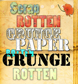 字体样式31 PSD源文件含预置