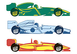 F1赛车四驱车设计矢量素材 (1)