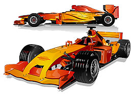 F1赛车四驱车设计矢量素材 (5)