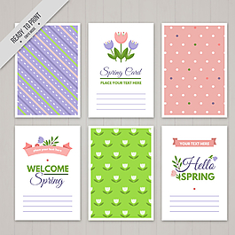 可爱的花卉春天卡图片