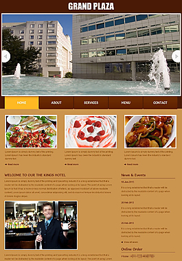 美食广场网页模板