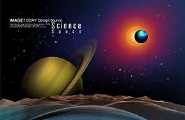 宇宙空间技术探索psd分层5免费psd