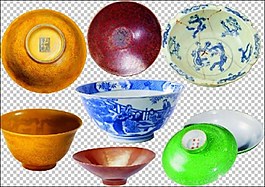 7陶瓷碗木制碗psd图片免费psd