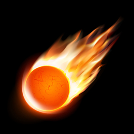 燃烧的陨石背景图片