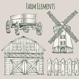 草图元素农场图片