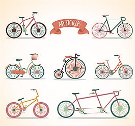 创意自行车设计矢量素材图片