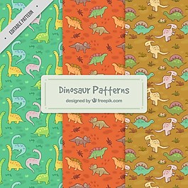 不同的恐龙图案