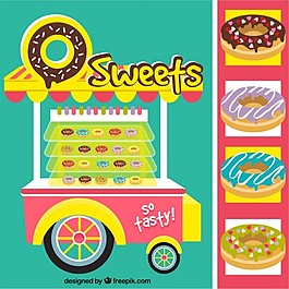 卡通式的糖果车