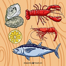 食品包装箱日本鱼类背景矢量海鲜鱼类食品背景素材食品鱼类冷冻速冻