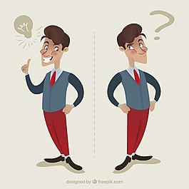 一个复古风格的商人