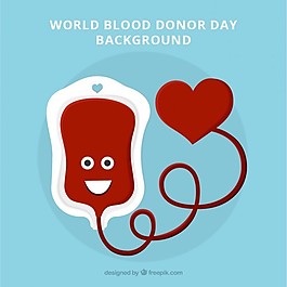 美好的世界献血日背景