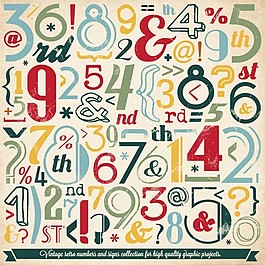 复古老式字体集