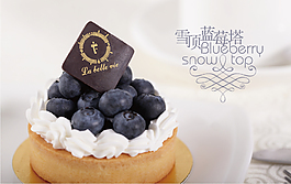 雪顶蓝莓塔字体设计