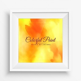 白色背景的黄色水彩背景