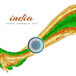 在半色调风格印度浪潮的背景