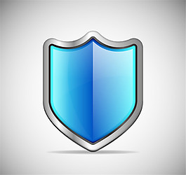 精美蓝色盾牌矢量素材