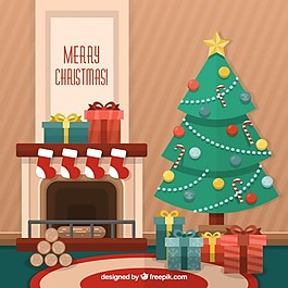 Flat Christmas Background