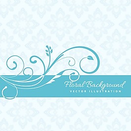 blue floral background