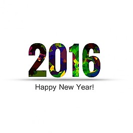多彩的新的2016年的文本