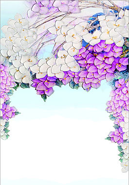 山水花鸟插画