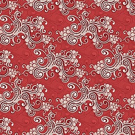 红色的漩涡图案
