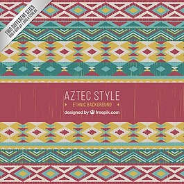 在阿兹特克风格的民族图案