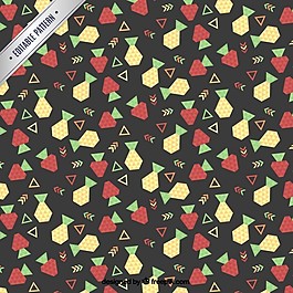 几何的水果图案