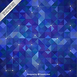 星系风格的蓝色多边形背景