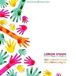 丰富多彩的手背景