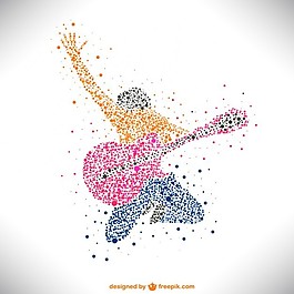 吉他手音背景模板